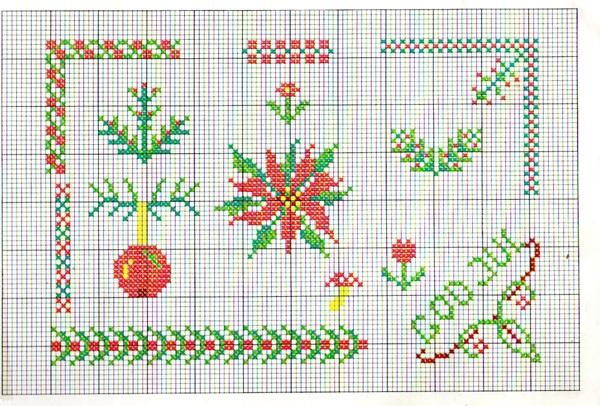 PERMIN Cross stitch patterns Jul Mönster Christmas